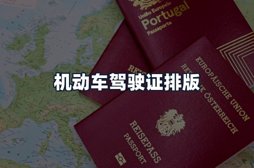 机动车驾驶证排版